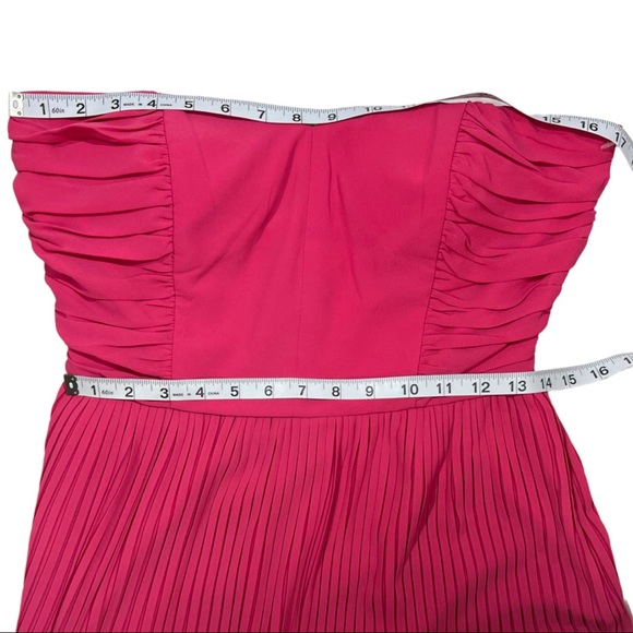 Hot Pink MM Couture by Miss Me Strapless Pleated Mini dress Size M - Picture 5 of 9